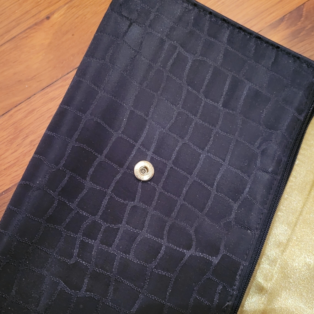 Estee Lauder Black and Gold Cosmetic Bag